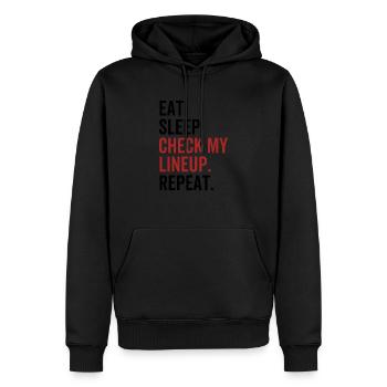 Manger dormir Vérifiez ma gamme Répéter - Sweat à capuche Premium bio Homme - noir - Devant - Nico (187cm)