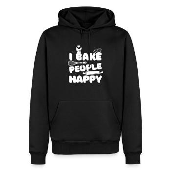 Pastry Baking Baker Bakery Pastry Maker - Men’s Premium Organic Hoodie - black - Front - Nico (187cm)