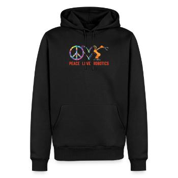 Ingénieur en robotique robotique Tie Dye - Sweat à capuche Premium bio Homme - noir - Devant - Nico (187cm)