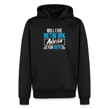 Computer Network Technology Network Engineer - Men’s Premium Organic Hoodie - black - Front - Nico (187cm)