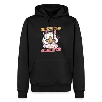 I'm always hungry - Männer Premium Bio Hoodie - Schwarz - Vorne - Nico (187cm)
