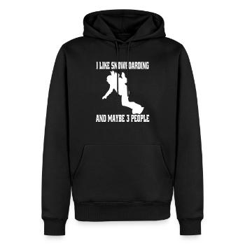 Snowboardfahrer Geschenk Snowboard Snowboardsport - Männer Premium Bio Hoodie - Schwarz - Vorne - Nico (187cm)