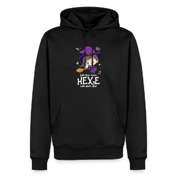 Ich Bin Eine Hexe Ich Darf Das - Männer Premium Bio Hoodie - Schwarz - Vorne - Nico (187cm)