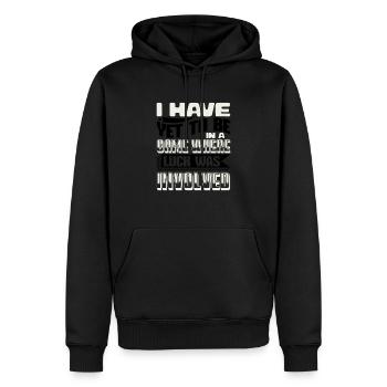 I HAVE YET TO BE IN A GAME WHERE LUCK WAS INVOLVED - Men’s Premium Organic Hoodie - black - Front - Nico (187cm)
