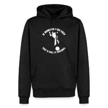 Bowling Bowler Kegelverein Kegeln Bowlingverein - Sweat à capuche Premium bio Homme - noir - Devant - Nico (187cm)