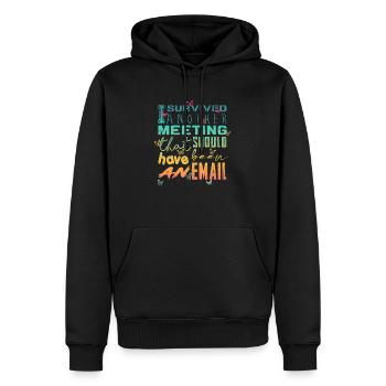Drôle de dicton pour bureau, bureau, travail et travail - Sweat à capuche Premium bio Homme - noir - Devant - Nico (187cm)