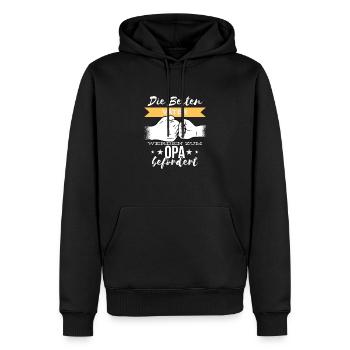 Die besten Väter werden zum Opa befördert Vatertag - Männer Premium Bio Hoodie - Schwarz - Vorne - Nico (187cm)