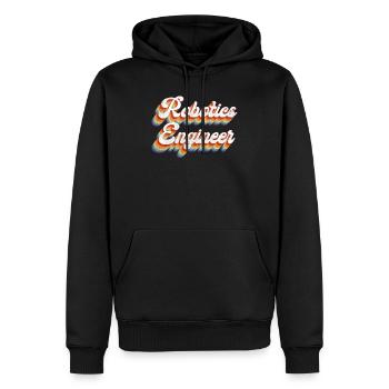 Robot Robotics Engineer Retro - Men’s Premium Organic Hoodie - black - Front - Nico (187cm)