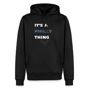 IT'S A PHILLY THING - It's A Philadelphia Thing - Men’s Premium Organic Hoodie - black - Front - Nico (187cm)