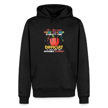 An Awesome Music Teacher Is Hard To Find Instrumen - Männer Premium Bio Hoodie - Schwarz - Vorne - Nico (187cm)