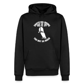 Skateboard Skaten Skateboarding Skater Skate-Fan - Männer Premium Bio Hoodie - Schwarz - Vorne - Nico (187cm)