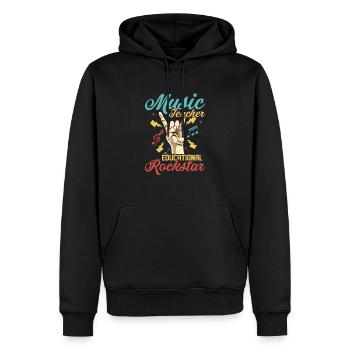 Music Teacher Educational Music Teacher School - Men’s Premium Organic Hoodie - black - Front - Nico (187cm)