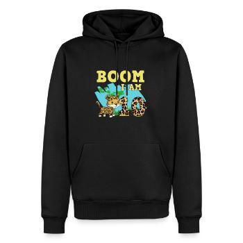 10th birthday Jaguar - Men’s Premium Organic Hoodie - black - Front - Nico (187cm)