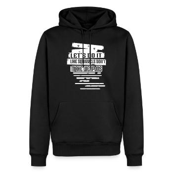 green pride dove of peace peace symbol joke - Männer Premium Bio Hoodie - Schwarz - Vorne - Nico (187cm)