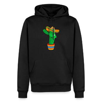 Dab Cactus Mexique Cinco de Mayo Mexicain - Sweat à capuche Premium bio Homme - noir - Devant - Nico (187cm)