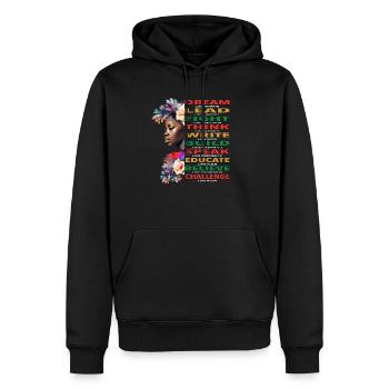 Mois de l’histoire des Noirs afro-Américains de rêve - Sweat à capuche Premium bio Homme - noir - Devant - Nico (187cm)