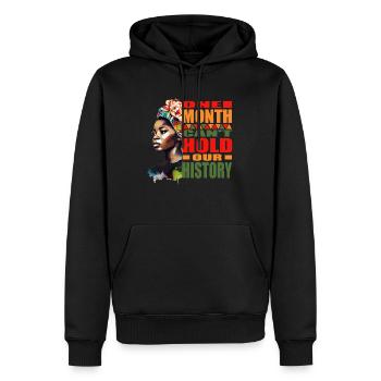 Juneteenth et l’histoire des Noirs commémorative - Sweat à capuche Premium bio Homme - noir - Devant - Nico (187cm)