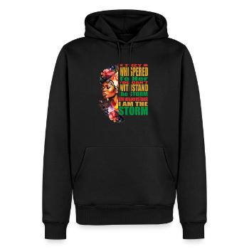 Je suis le Mois de l’histoire des Noirs et Juneteenth - Sweat à capuche Premium bio Homme - noir - Devant - Nico (187cm)