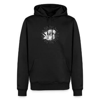 Mexikanisches Skelett Toter Pistolero Tequila - Männer Premium Bio Hoodie - Schwarz - Vorne - Nico (187cm)