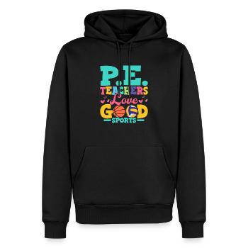 P.E. Teachers Love Good Sports School Physical Edu - Men’s Premium Organic Hoodie - black - Front - Nico (187cm)