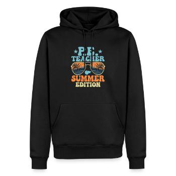 Éducation physique Édition d’été de l’enseignement de l’éducation physique de l’Île-du-Prince-Édouard - Sweat à capuche Premium bio Homme - noir - Devant - Nico (187cm)