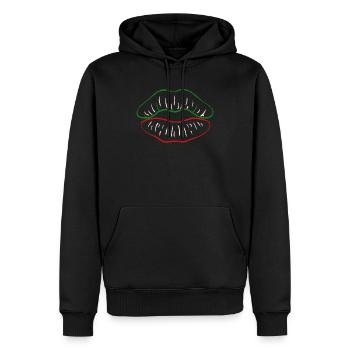 Les lèvres du drapeau mexicain embrassent Cinco De Mayo - Sweat à capuche Premium bio Homme - noir - Devant - Nico (187cm)