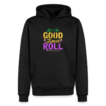 Laissez les bons moments rouler Mardi Gras Parade - Sweat à capuche Premium bio Homme - noir - Devant - Nico (187cm)