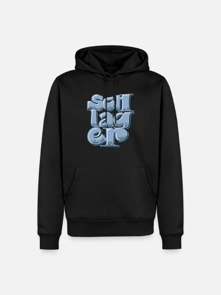 Schlager - Männer Premium Bio Hoodie - Schwarz