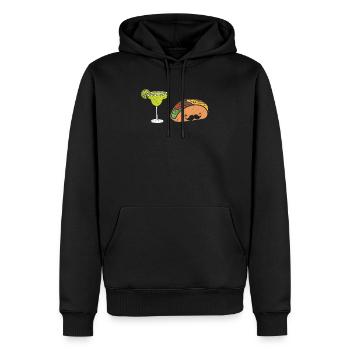 Lustige Taco Schnurrbart Margarita mit Limette - Männer Premium Bio Hoodie - Schwarz - Vorne - Nico (187cm)