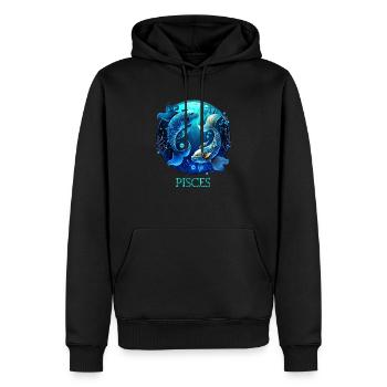 Nehmen Sie Ihre Fische-Identität an: Fische Pride Zodiac - Männer Premium Bio Hoodie - Schwarz - Vorne - Nico (187cm)