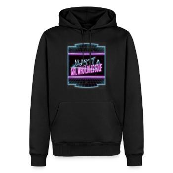 Citation Puter Geek Golfvêtements ChristianGolf - Sweat à capuche Premium bio Homme - noir - Devant - Nico (187cm)