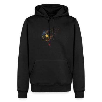 Pissenlit Parapente Fleur Parapente - Sweat à capuche Premium bio Homme - noir - Devant - Nico (187cm)