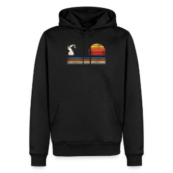 Robot Robotics Engineer Retro - Men’s Premium Organic Hoodie - black - Front - Nico (187cm)