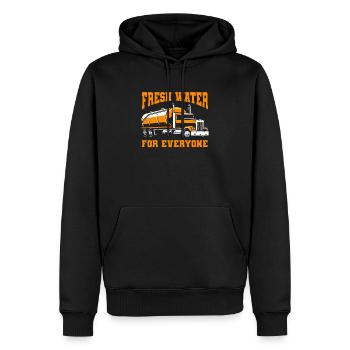 Lkw Fahrer Trucker Lastwagenfahrer Frisch - Männer Premium Bio Hoodie - Schwarz - Vorne - Nico (187cm)