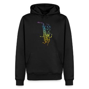 Saxophone Male Saxophonist Saxophone Player - Men’s Premium Organic Hoodie - black - Front - Nico (187cm)