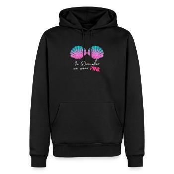 In December We Wear Pink - Men’s Premium Organic Hoodie - black - Front - Nico (187cm)