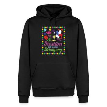 Mein Kostüm ist in der Reinigung - Männer Premium Bio Hoodie - Schwarz - Vorne - Nico (187cm)