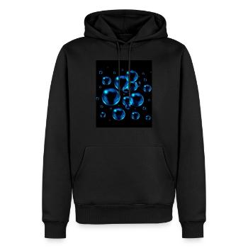 Design with Stone dots - Men’s Premium Organic Hoodie - black - Front - Nico (187cm)