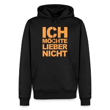 Bartleby the Schreiber - Ich möchte lieber nicht - Männer Premium Bio Hoodie - Schwarz - Vorne - Nico (187cm)
