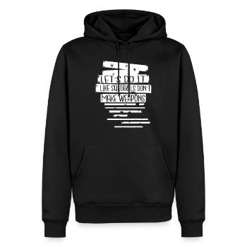 birthday present 1960s funny heart green present - Men’s Premium Organic Hoodie - black - Front - Nico (187cm)