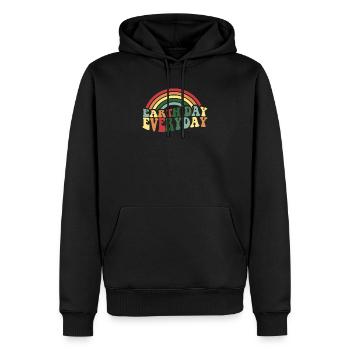 Classic Vintage Color Earth Day Everyday - Men’s Premium Organic Hoodie - black - Front - Nico (187cm)