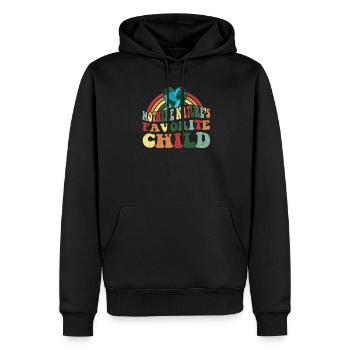 L’enfant préféré de Mère Nature : Jour de la Terre Rétro - Sweat à capuche Premium bio Homme - noir - Devant - Nico (187cm)
