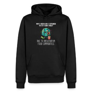 Règle des cinq secondes drôle de taux d’inflation sarcastique - Sweat à capuche Premium bio Homme - noir - Devant - Nico (187cm)