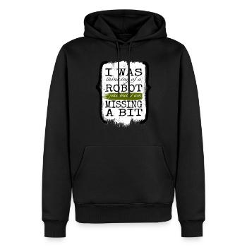 Tshirt robotique automatique drôle d’arbre de Noël - Sweat à capuche Premium bio Homme - noir - Devant - Nico (187cm)