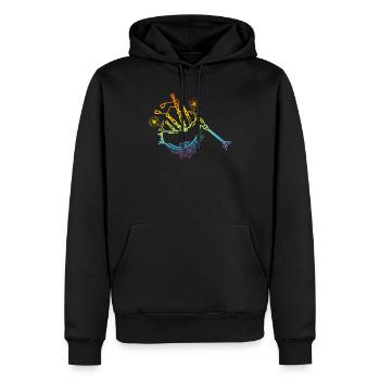 Bagpipe With Flowers Bagpiper Music Lover Bagpipe - Men’s Premium Organic Hoodie - black - Front - Nico (187cm)