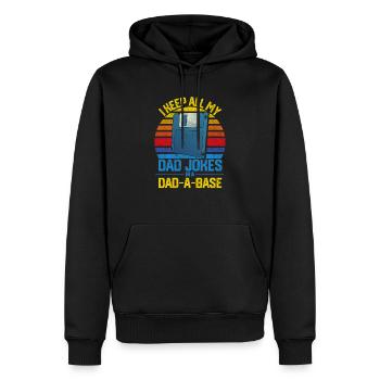 Ich bewahre alle Witze meines Vaters in einer Dad - Männer Premium Bio Hoodie - Schwarz - Vorne - Nico (187cm)