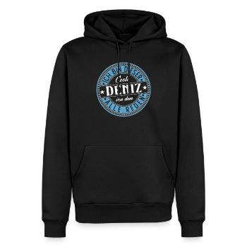 Deniz Geschenkidee Geschenk Geburtstag - Männer Premium Bio Hoodie - Schwarz - Vorne - Nico (187cm)