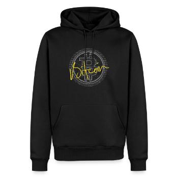 The Digital Revolution: Bitcoin Stamp - Sweat à capuche Premium bio Homme - noir - Devant - Nico (187cm)
