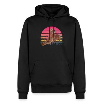 Weimaraner - Männer Premium Bio Hoodie - Schwarz - Vorne - Nico (187cm)