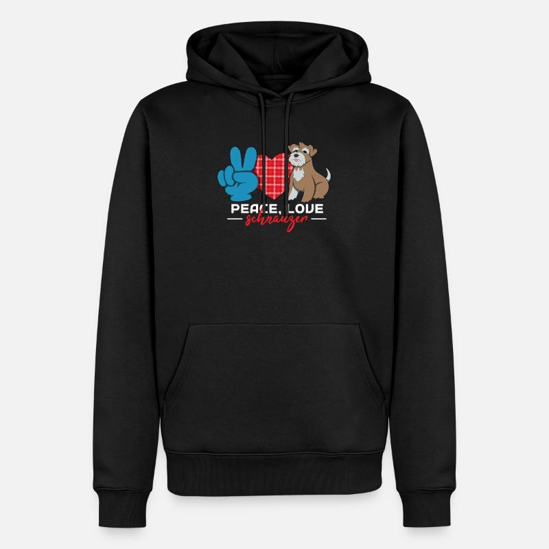 Zwergschnauzer - Männer Premium Bio Hoodie - Schwarz